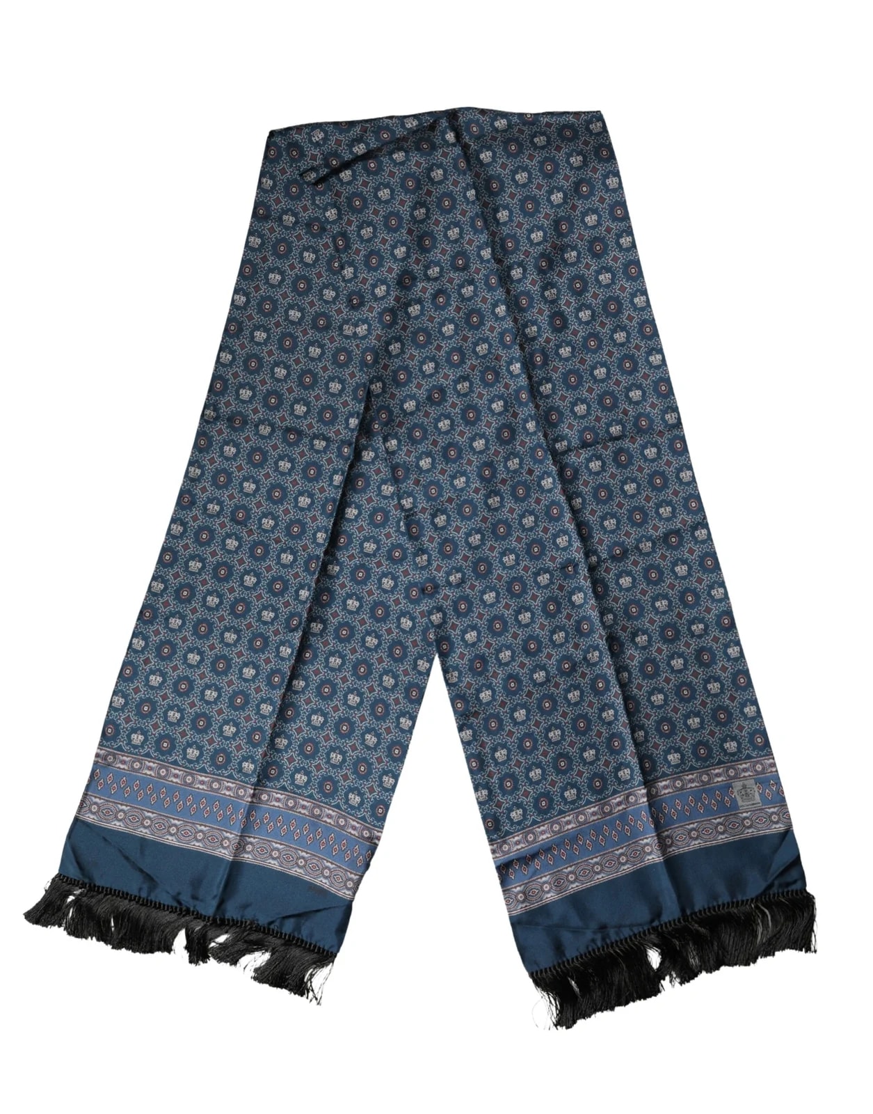 Dolce & Gabbana — Dolce & Gabbana Crown Geometric Wrap Foulard 184cm X 33cm Scarf — Accessory — resale