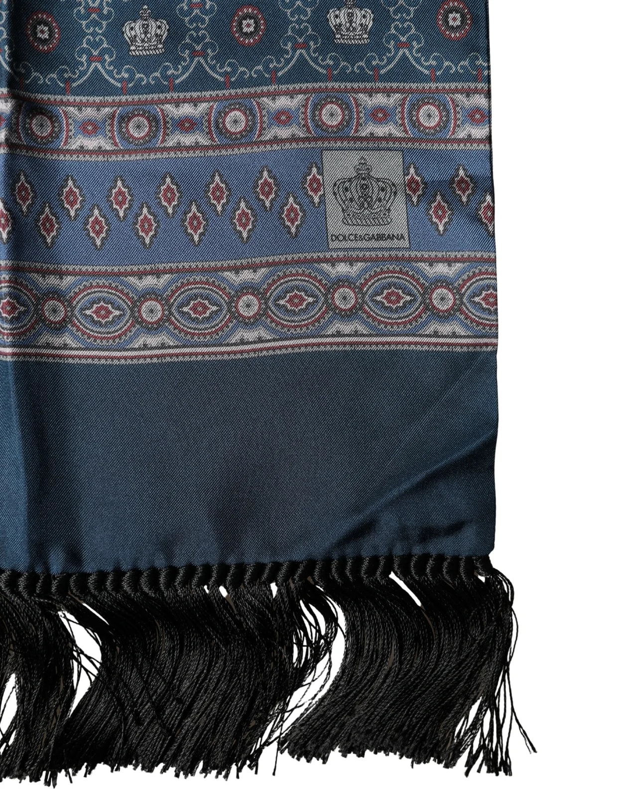 Dolce & Gabbana Crown Geometric Wrap Foulard 184cm X 33cm Scarf 2