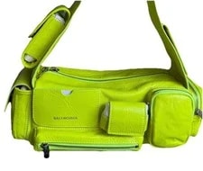 Balenciaga — Authentic Balenciaga Fluorescent Crinkled -Pocket Crossbody — Handbag — resale