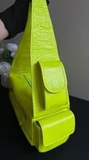 Authentic Balenciaga Fluorescent Crinkled -Pocket Crossbody 4