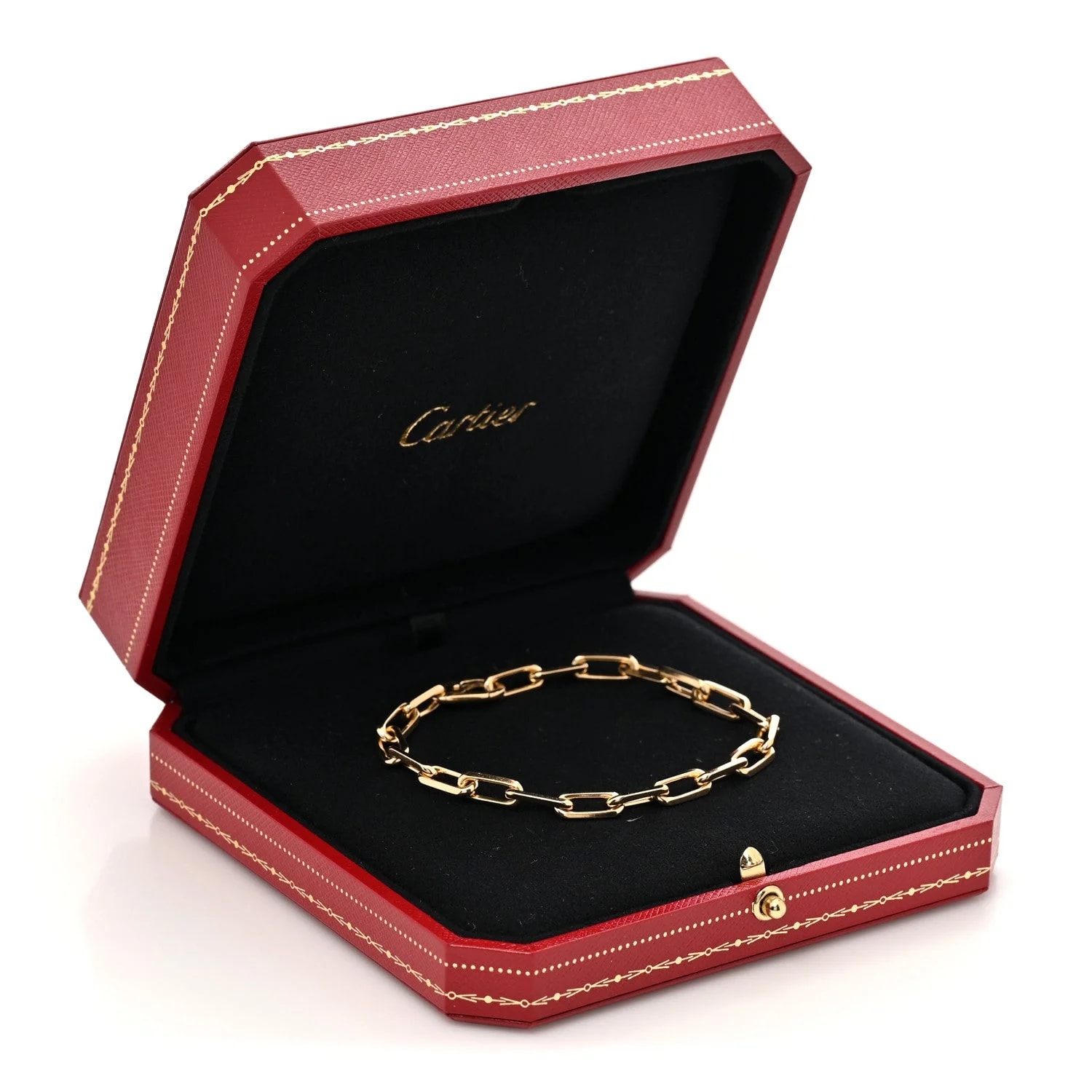 18K Yellow Gold Santos de Cartier Link Chain 4