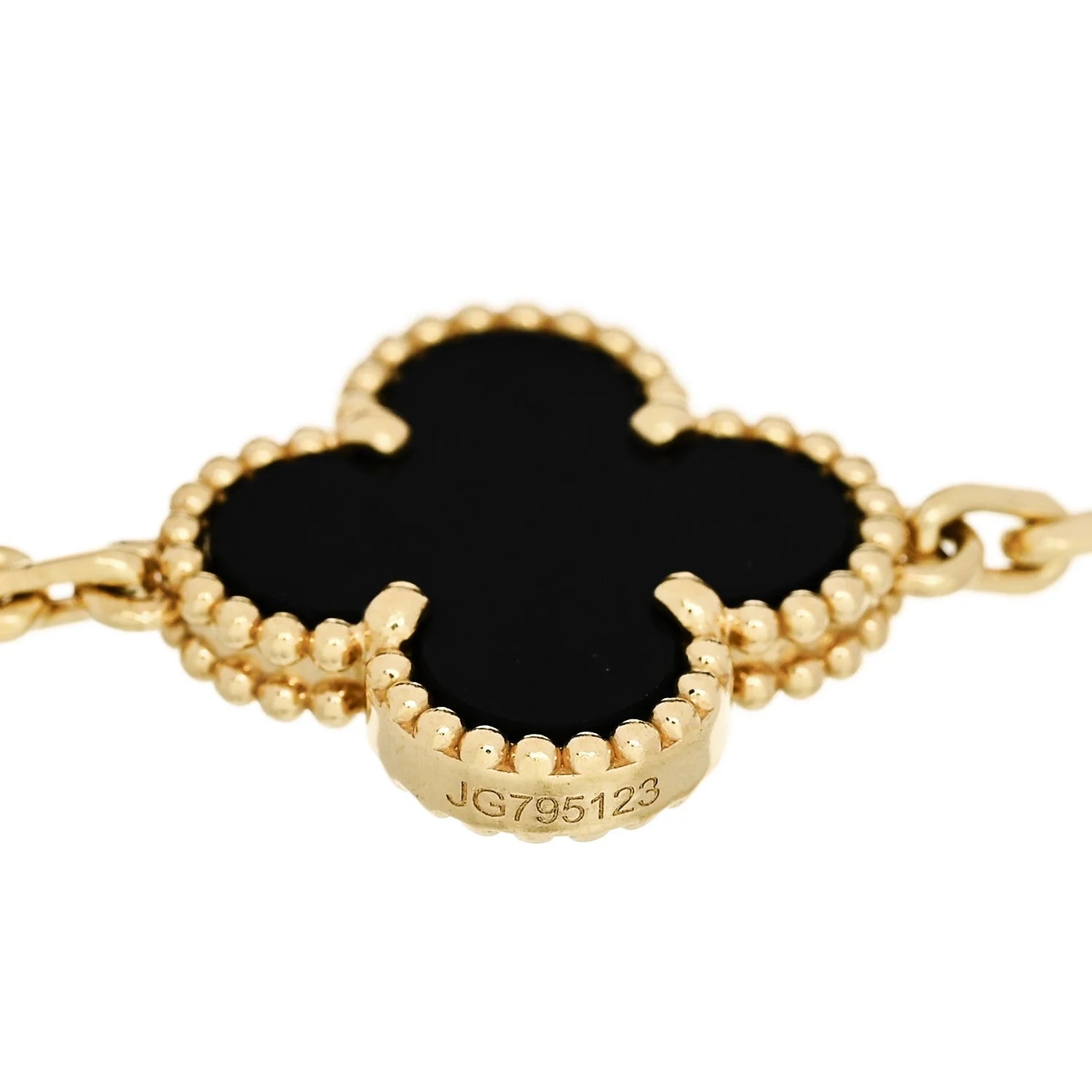18K Yellow Gold 5 Motifs Guilloche Alhambra 3