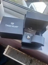 Tag Heuer Aquaracer 43mm WAY101B Black Dial Red Bezel Quartz Papers 4