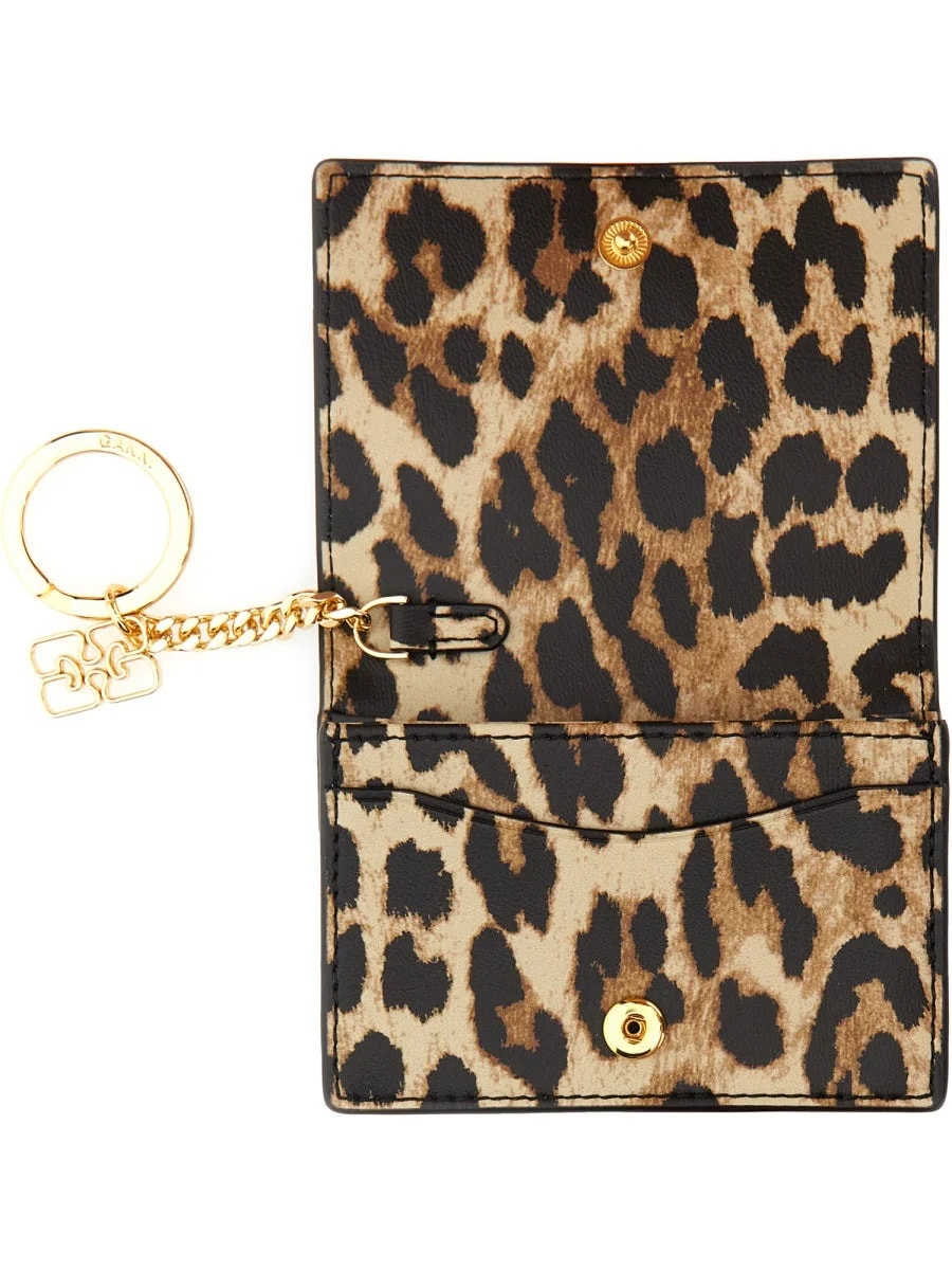 Ganni Animal Motif Recycled Card Case — Wallets 4