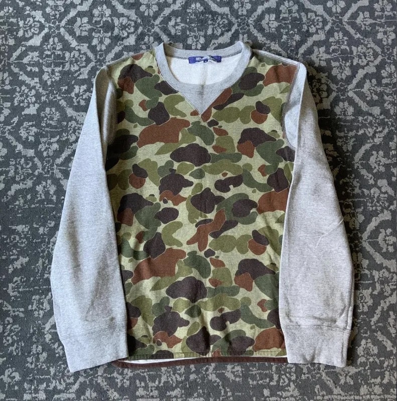 Junya Watanabe a/w 2010 Hybrid Camo Sweatshirt — streetwear — deal