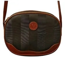 Authentic Fendi Pequin Striped & Crossbody 3