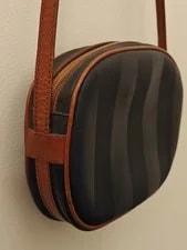 Authentic Fendi Pequin Striped & Crossbody 4