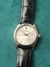 Tudor Glamour Date 36mm 55000 Silver Sunray Dial 10 Diamond Dots Only 4