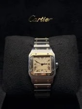Cartier — Cartier Santos Galbee White Roman Dial on Steel W20011C4 With Box — Watch — resale