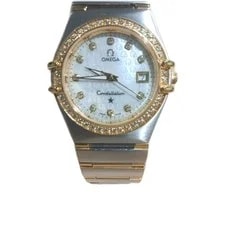 Omega Constellation Two-Tone Diamond Bezel Mother-of-Pearl Dial Quartz 2