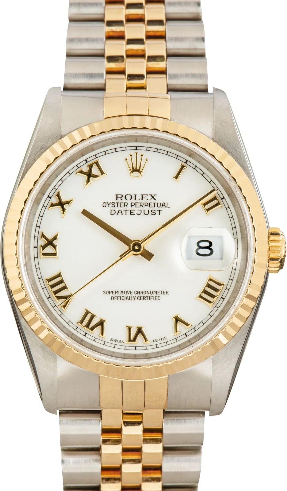 Rolex — Rolex Datejust 36 White Roman Dial Ref 16233 — Watch — resale