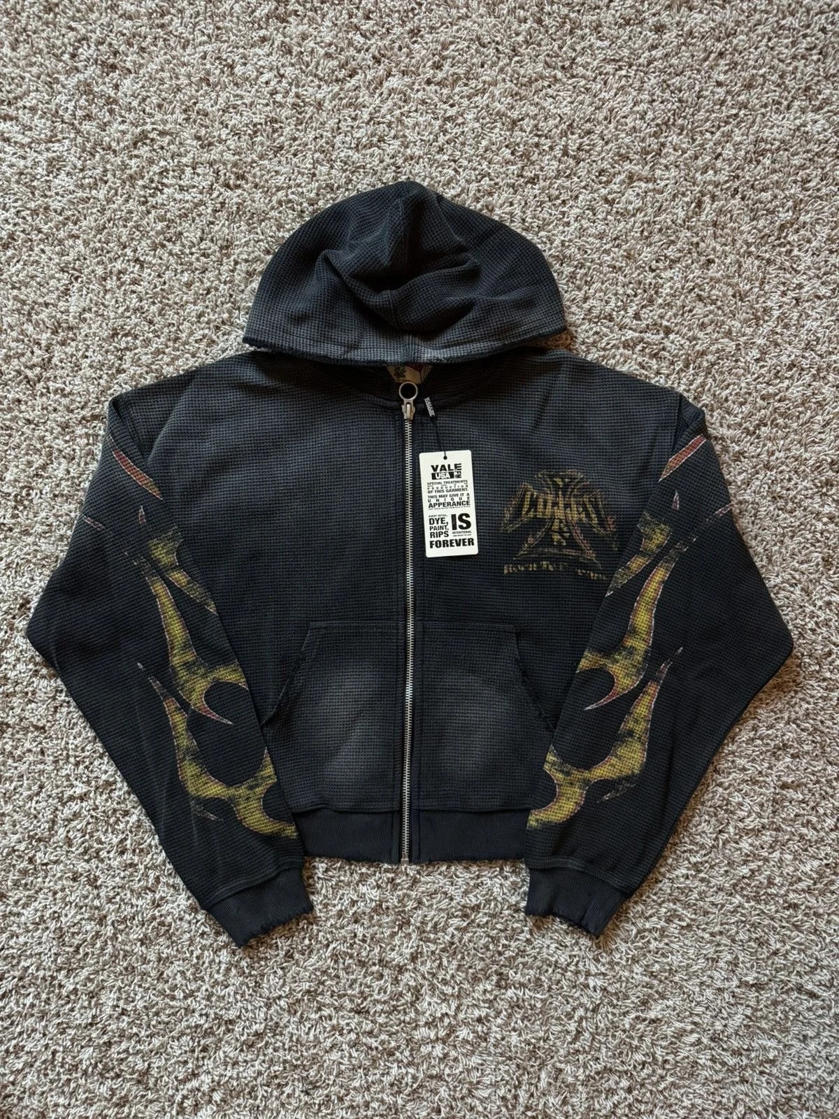 Vale Forever Reborn Waffle Zip Up Hoodie Valley Dreams — streetwear — resale
