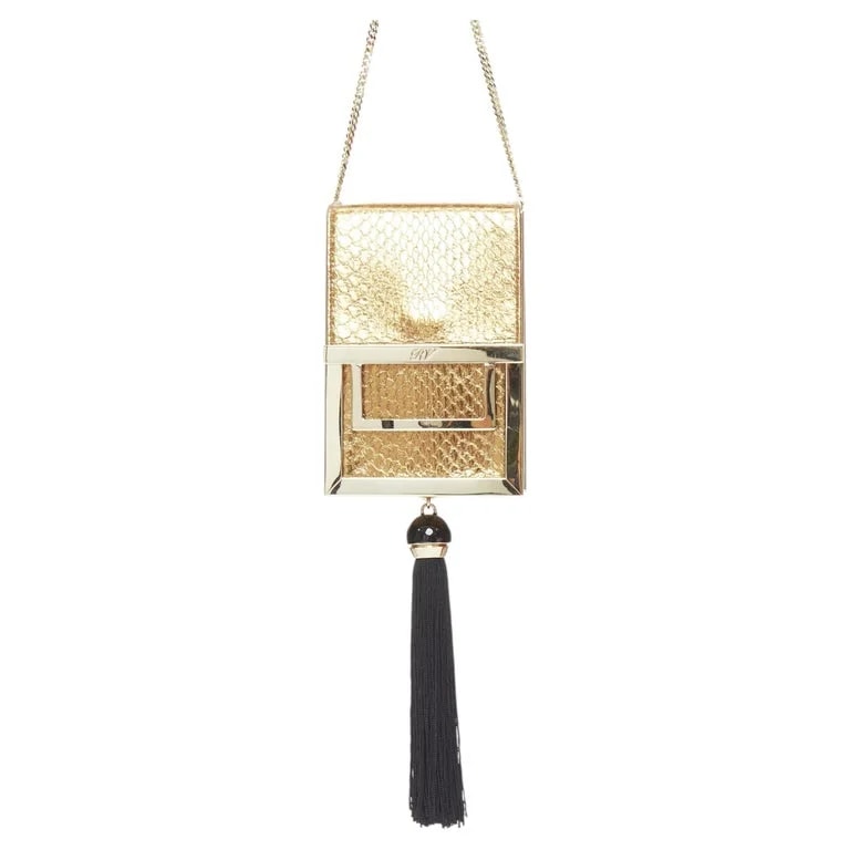 Roger Vivier — Roger Vivier 2017 Boite de Nuitmetallic Envelope Box Evening — Handbag — resale