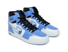 Reason High Top Sneakers Men’s 10 Flaming Skull Light Blue White Black — Sneaker — resale