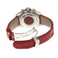 Tudor Prince Date Chronotime 79270 39mm SS Leather Red Dial Chronograph #C082 4