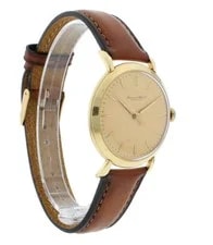 IWC 36mm Manual Hand Wind 18k Yellow Gold Aftermarket Strap 2