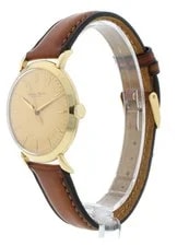 IWC 36mm Manual Hand Wind 18k Yellow Gold Aftermarket Strap 3
