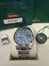 Rolex Datejust 126334 41mm White Gold Fluted Bezel 2023 Full Set Box and Papers 2