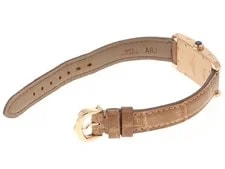 Cartier Tank Americaine SM W2601556 K18Yellow Gold / Leather 20mm Quartz #DW1715 3