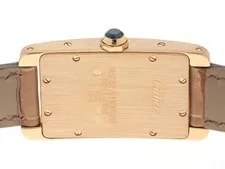 Cartier Tank Americaine SM W2601556 K18Yellow Gold / Leather 20mm Quartz #DW1715 4