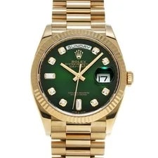 Rolex — Rolex Day-Date 36 128238A 36mm Yellow Gold Green #WW3270 — Watch — resale