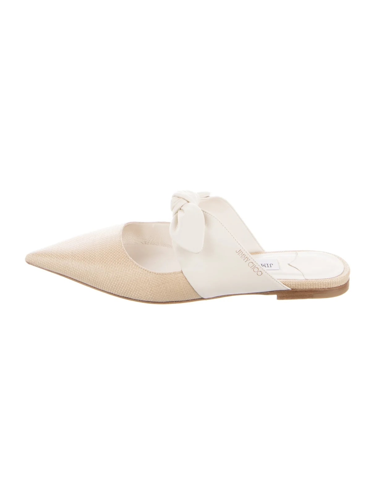 Jimmy Choo — Bow Accents Mules — Designer Shoe — resale