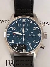 IWC — IWC Pilots Chronograph Automatic Black Dial Date Steel IW377709 Japan — Watch — resale