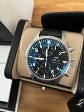 IWC Pilots Chronograph Automatic Black Dial Date Steel IW377709 Japan 2