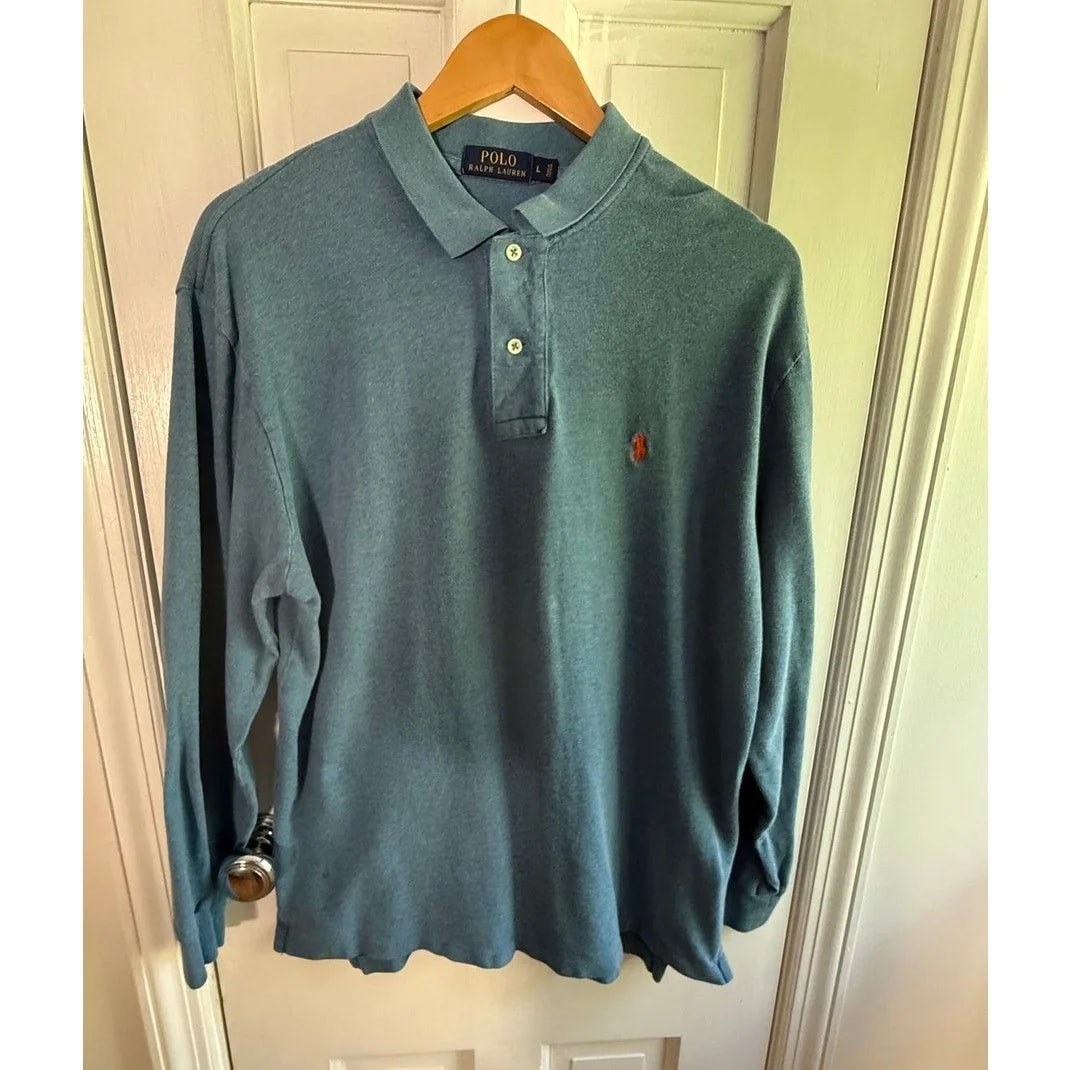 Polo Ralph Lauren — Polo Ralph Lauren Large BlueGray Pull Over Shirt Pony — streetwear — resale