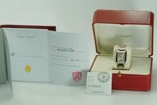 Cartier Tank Anglaise WT100032 Silver Diamonds Dial 34.7X26.2mm Quartz Steel... 3