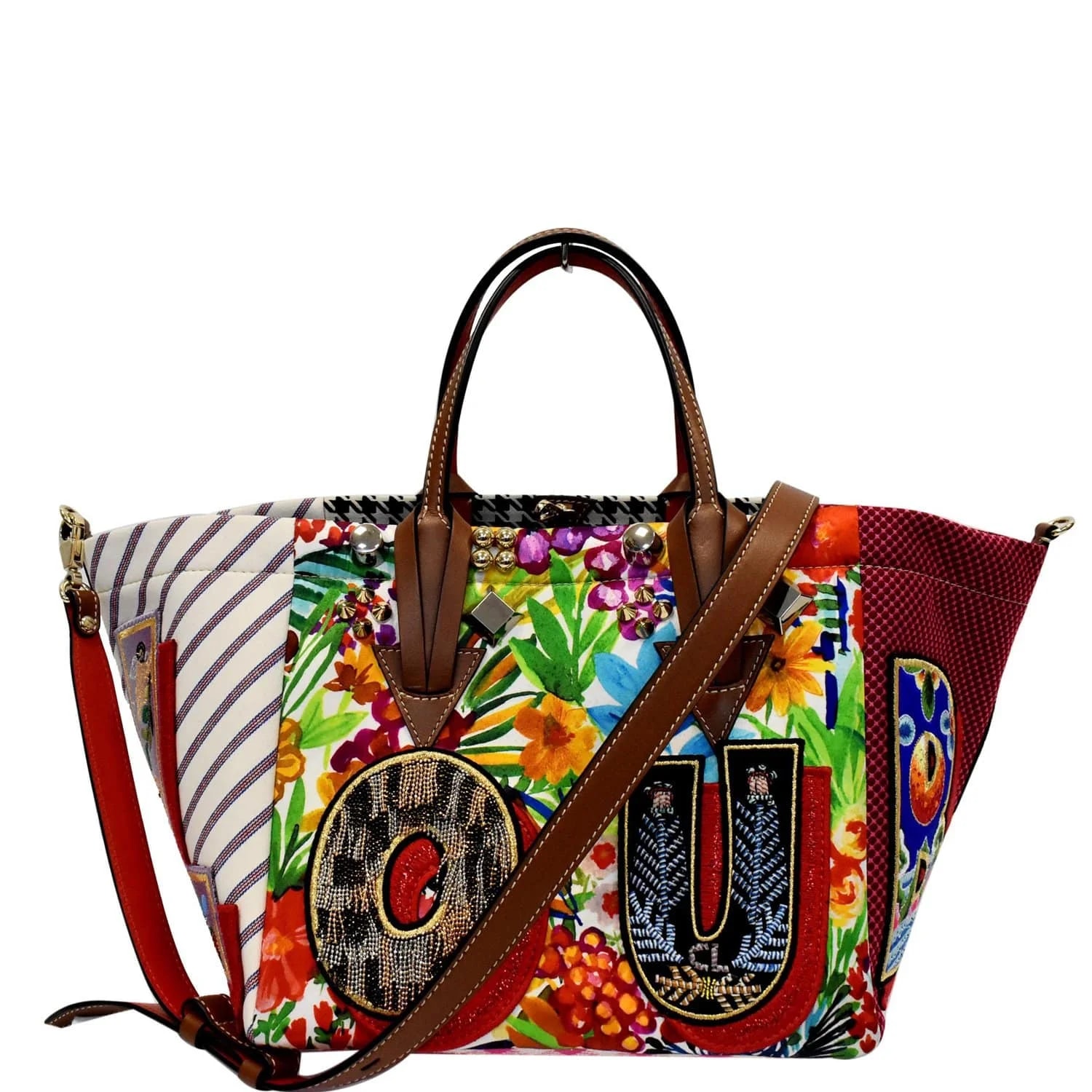 Christian Louboutin — Christian Louboutin Caracaba Small Creative Fabric — Handbag — resale