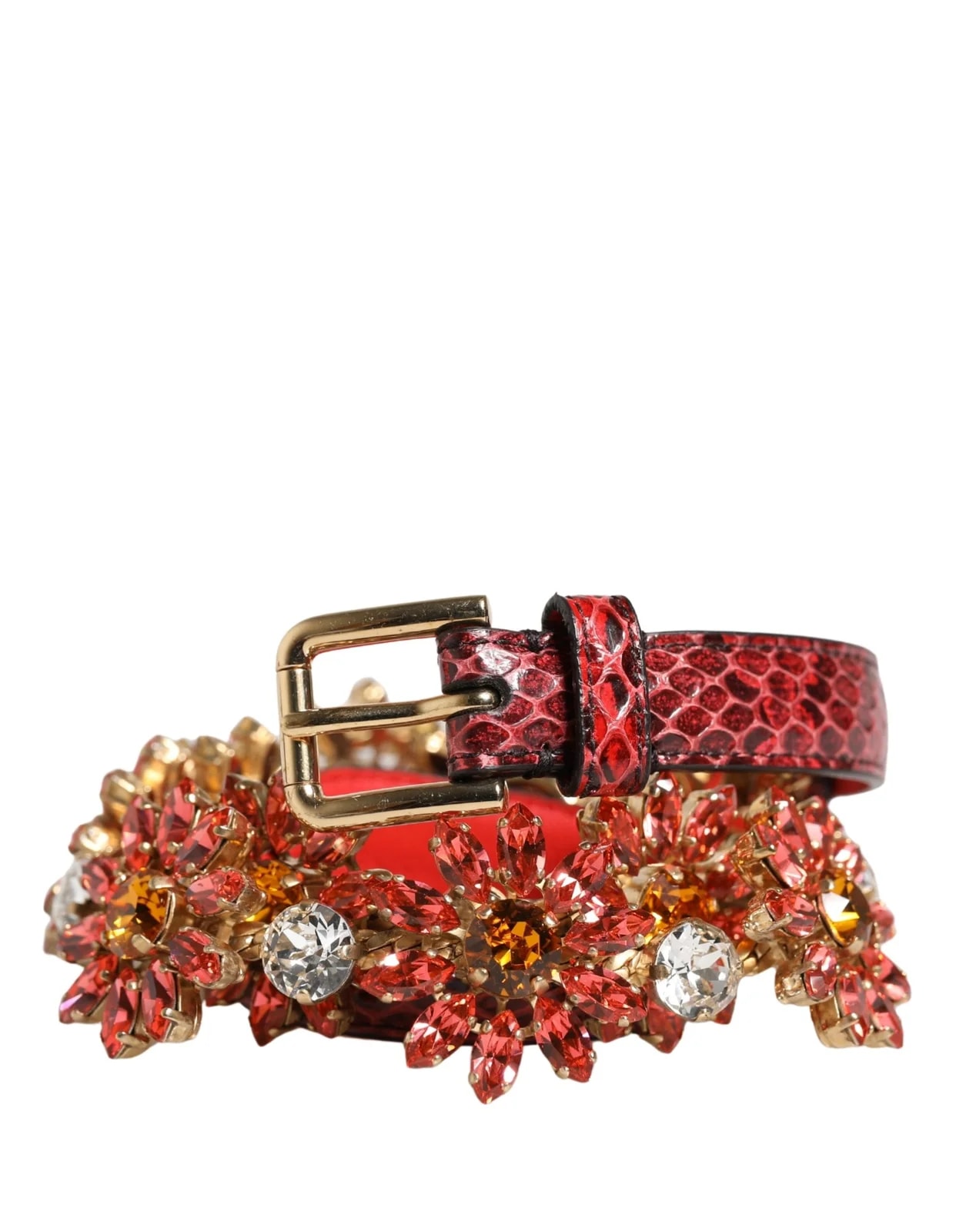 Dolce & Gabbana — Dolce & Gabbana Daisy Embellished Waist Belt — Accessory — resale