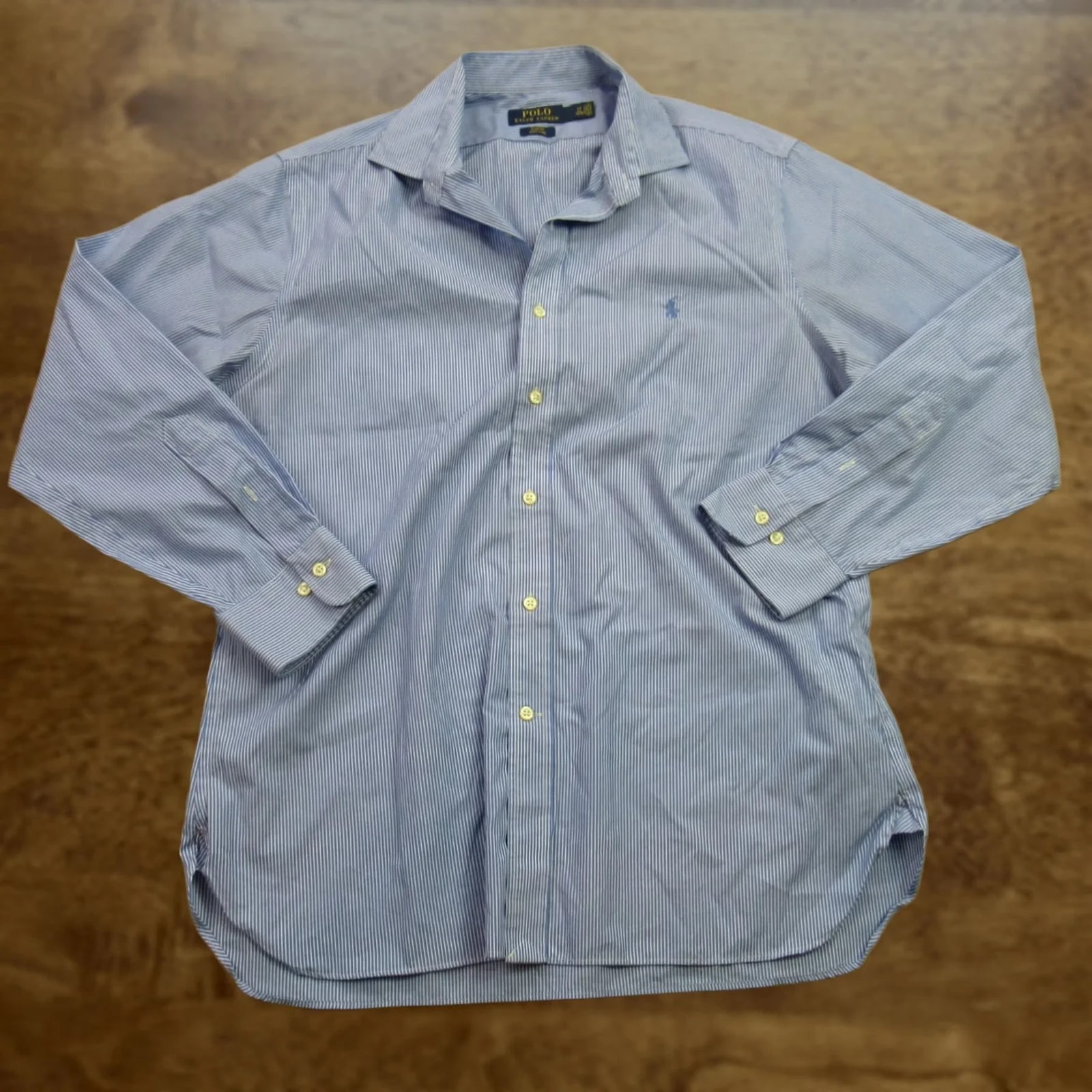 Polo Ralph Lauren — Polo Ralph Lauren Shirt L Long Sleeve Slim Fit Button Front Stripes — streetwear — resale