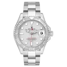 Rolex Yachtmaster 40 Steel Platinum Dial Bezel 16622 2