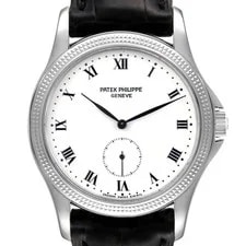 Patek Philippe — Patek Philippe Calatrava 18k White Gold White Dial 5115 — Watch — resale