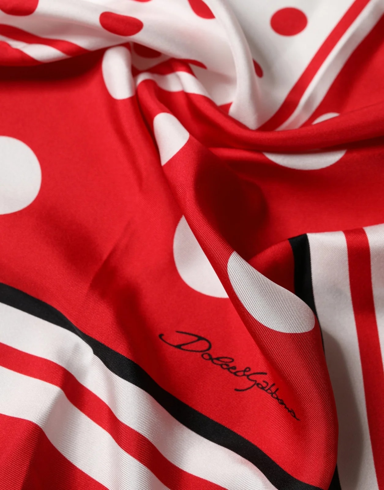 Dolce & Gabbana Polka Dot Square Foulard 90cm X 88cm Scarf 3