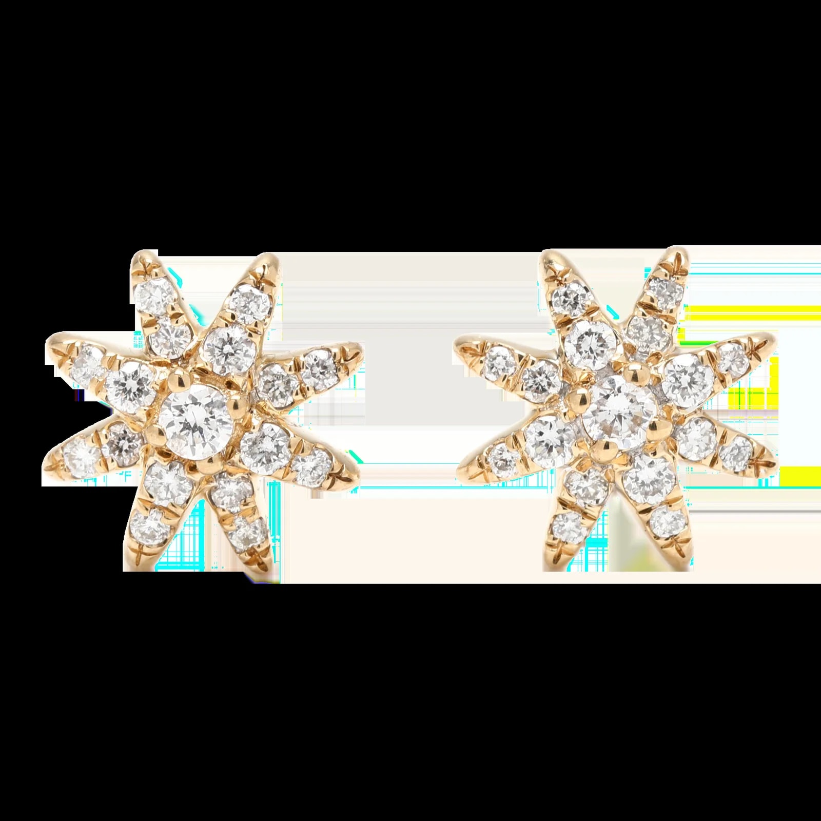 David Yurman — David Yurman .13ctw Starburst Small Studs,18k Yellow Gold, Length 7.5 Mm, A Pair — Jewelry — resale