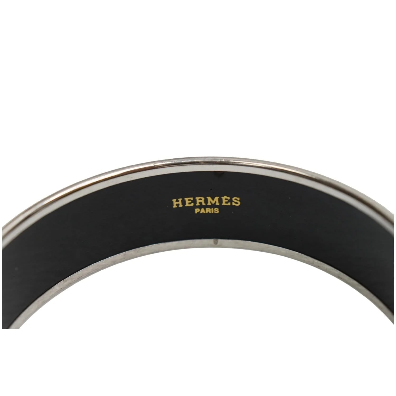 Hermes Enamel Printed Horse Riding Motif Wide Bangle Bracelet 3