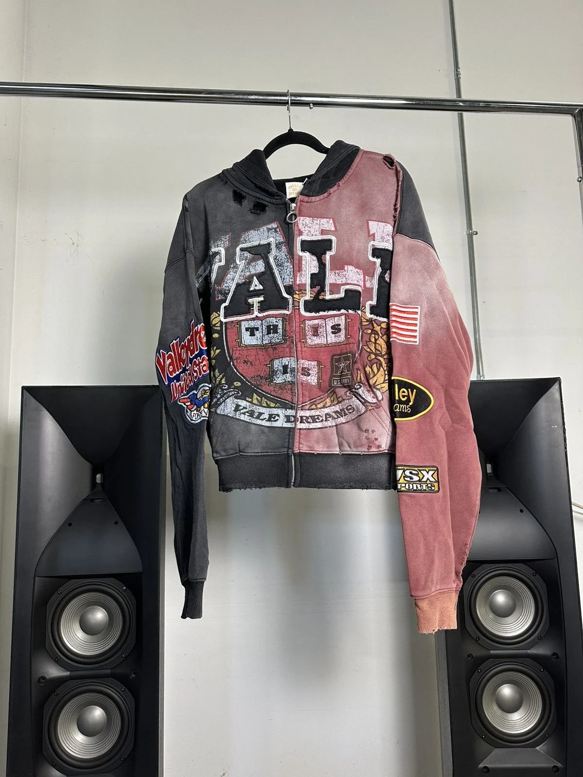 Vale Forever Two Face Zip Up Hoodie 'Black/Red' — streetwear — resale