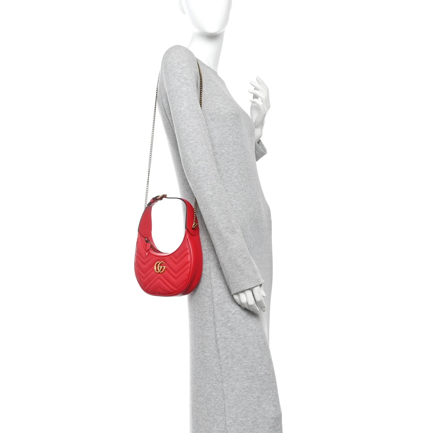 Matelasse Chevron Mini GG Marmont Half Moon Hobo 2
