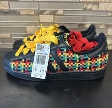 Adidas Superstar II X Bob Marley Jamaica ’S 9 Fat Lace Shoes Nwob 2
