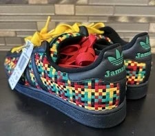 Adidas Superstar II X Bob Marley Jamaica ’S 9 Fat Lace Shoes Nwob 3