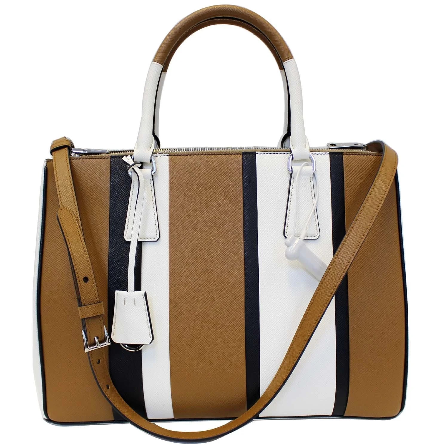 Prada — Prada Galleria Baiadera Striped — Handbag — resale