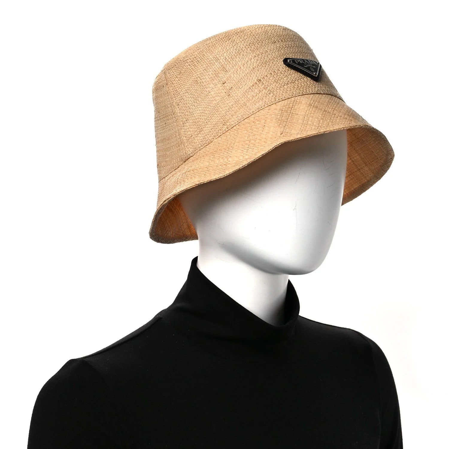 Triangle Logo Embroidered Bucket Hat L Naturale 2
