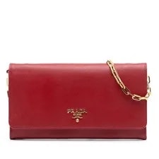 Prada — Authenticated Prada Heart Wallet on Chain — Handbag — resale