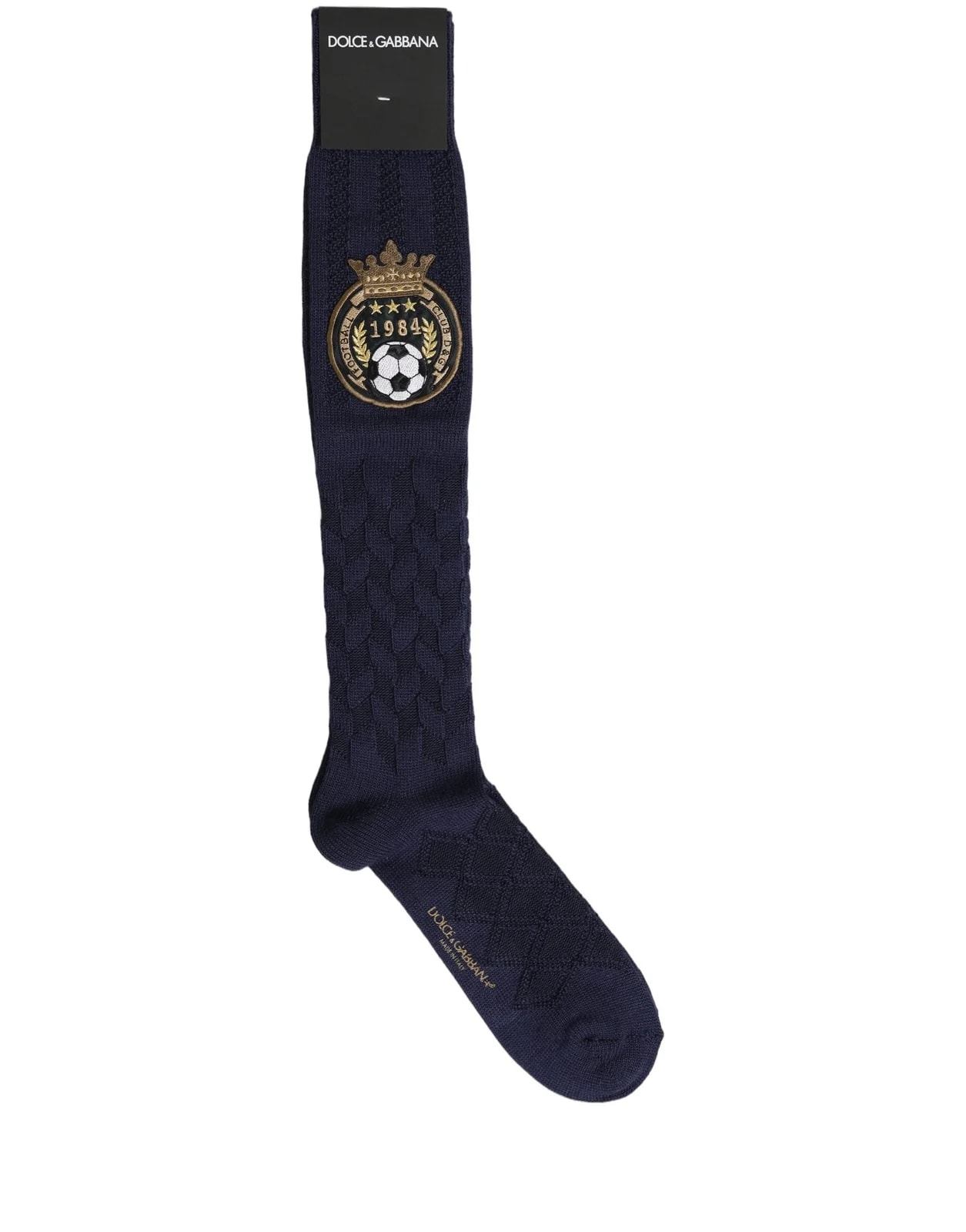 Dolce & Gabbana Crown Embroidery Knee High Accessory Socks 2