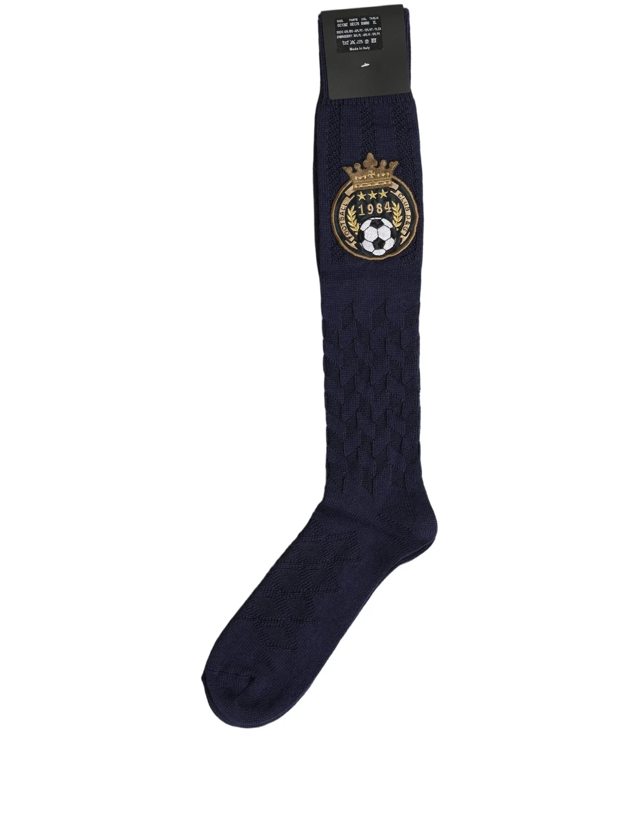 Dolce & Gabbana Crown Embroidery Knee High Accessory Socks 3