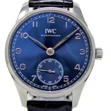 IWC — IWC Portugieser IW358305 40 Mm Steel Blue Dial Leather *2YEAR Warranty* #1982-1 — Watch — resale