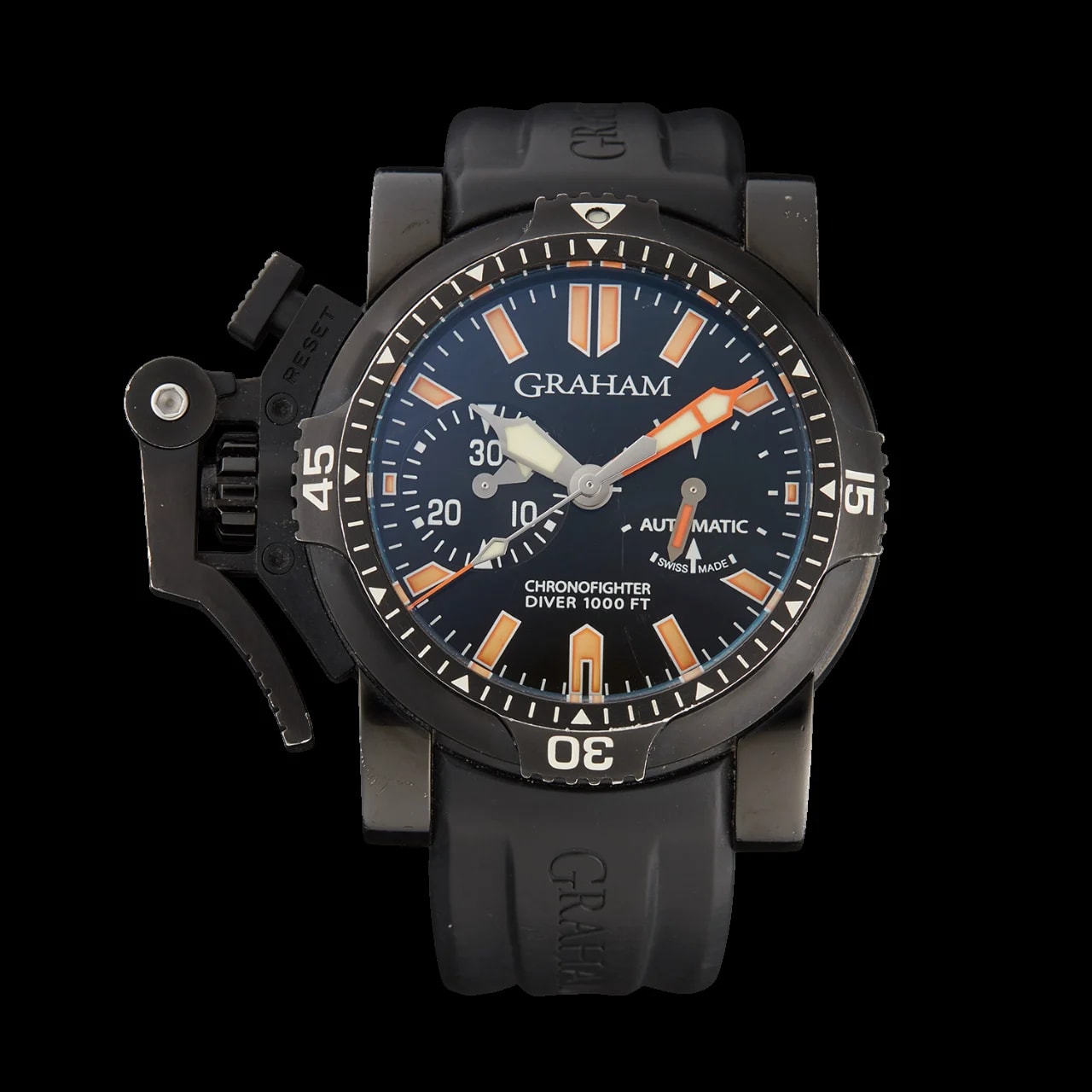 Worldofluxuryus — Graham Chronofighter Oversize Diver Chronograph PVD Stainless Steel — Watch — resale