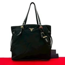 Prada — Double Extreme Prada Logo Metal Fittings Genuine T — Handbag — resale